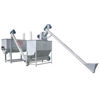 Ligne de production d'aliments en poudre, équipement de traitement complet pour la préparation de prémélanges pour le bétail, unité complète de broyage et de mélange