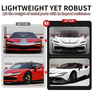 ชุดแต่งกระจกมองหลังคาร์บอนไฟเบอร์แห้ง ราคาถูกที่สุด สไตล์ MSY สำหรับ Ferrari SF90 - Product Image 3