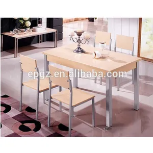 Dining Chair And Table High Quality Wooden Coffee Shop Fast Food Restaurant University Canteen Dining Table And Chairs