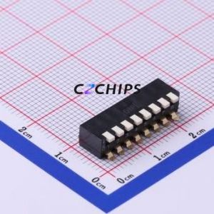NPM-08-V DIP Switch SMD-16P,6x21.7mm Switch ( Number of Switch Sections: 8 )( Lead Spacing: 2.54mm )( Color: Black ) - Product Image 1