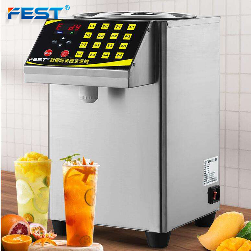 Фестиваль оборудование для bubble tea 16 доза 8 л сахарный сироп делая машину сахарный сироп машина для производства сироп оборудование для приготовления пищи