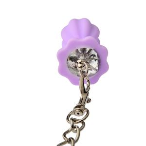 Nouveau violet fleur de prunier Silicone <span class=keywords><strong>Plug</strong></span> <span class=keywords><strong>Anal</strong></span> jouet sexuel adulte <span class=keywords><strong>laisse</strong></span> en métal Couple SM jouets - Product Image 5
