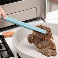 Pinces alimentaires en silicone de qualité alimentaire, résistantes aux hautes températures, antidérapantes et anti-brûlures, en forme de V, pour barbecue, steaks et buffets