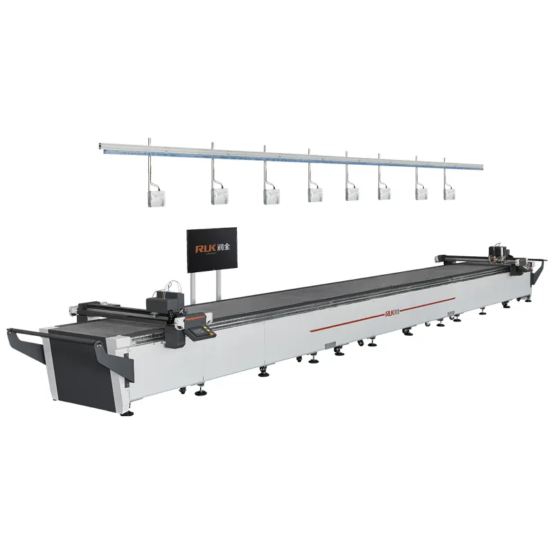 Ruk cortador digital de borracha plotter, cama lisa, eva, máquina de corte de borracha, grande formato, mesa de corte
