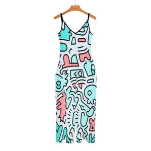 Image personnalisée décontracté taille haute combinaisons pour femmes Fitness taille haute Midi cheville longueur solide imprimé carré tricoté maigre lavé Technique - Product Image 1