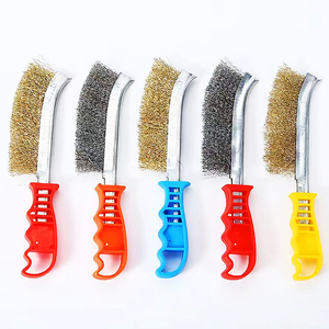 Kit de brosses métalliques à prix d'usine abordable pour le nettoyage des coupelles et le polissage, comprenant des brosses en cuivre, laiton et acier, et des outils à main - Product Image 6