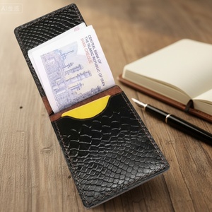 กระเป๋าสตางค์หนังวินเทจ Boshiho รุ่นมินิ พกพาสะดวก พร้อมที่หนีบเงินแบบพับได้ ป้องกัน RFID และมีที่หนีบเงินอเนกประสงค์ - Product Image 3