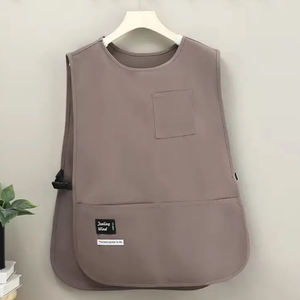 Grembiule di tela da cucina impermeabile e a prova di olio regolabile cameriere strumento personalizzato impermeabile lavabile falegname Barista grembiule grembiule - Product Image 4