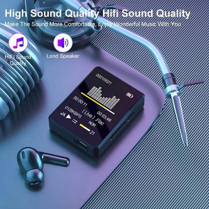 เครื่องเล่น MP3 หน้าจอสัมผัสขนาด 2.4 นิ้ว เครื่องบันทึกวิดีโอ วิทยุ FM การ์ด TF ชนิด Type-C อุปกรณ์ฟังเพลงสีดำ - Product Image 5