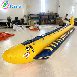 Bateau gonflable jaune en forme <span class=keywords><strong>de</strong></span> banane, requin, <span class=keywords><strong>baleine</strong></span>, bateau <span class=keywords><strong>de</strong></span> loisirs nautiques pour adultes, jeu <span class=keywords><strong>de</strong></span> sports nautiques - Product Image 5