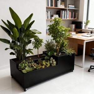 Set di Fioriere in Acciaio per Esterni, Fioriere Mobili a Più Livelli per Balconi e Giardini Domestici - Product Image 6