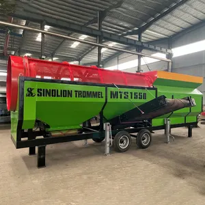 Zhengzhou Sinolion Portable Mobile Sand Trommel Screen And Washing Machine For Sand Screening Plant