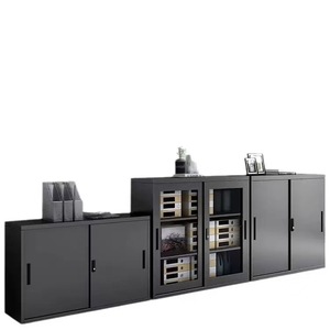 Office Filing Cabinet 4 Layers Large Capacity Multi Door Storage Cabinet With Glass Doors For Office Use - Product Image 2