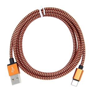 Câble USB-C de type C en tissu de 2 m, câble de synchronisation de données, câble de charge rapide USB vers type C pour <span class=keywords><strong>Xiaomi</strong></span> <span class=keywords><strong>Redmi</strong></span> <span class=keywords><strong>Note</strong></span> <span class=keywords><strong>9</strong></span> Samsung S10 - Product Image 2