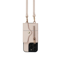 Étui de téléphone à bandoulière en cuir, accessoires pour téléphone portable, étui de téléphone personnalisé en cuir pour iPhone 17 18 Pro Max Duo