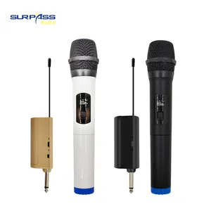 Microfone surpass vhf sem fio, microfone para karaokê sem fio, ktv, estúdio de discurso da igreja, microfone para gravação