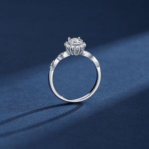 Bagues <span class=keywords><strong>de</strong></span> mariage en zircon cubique 8A pour femmes, en argent 925, minimalistes, avec halo caché, pour fiançailles, vente en gros - Product Image 3