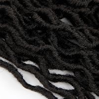 Fagotti di capelli in fibra morbida di lusso Premium trecce sintetiche all'uncinetto estensione pre-allungata finta dreadlock