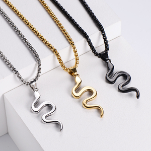 <span class=keywords><strong>Retro</strong></span> Mannen Ketting Mode Viper Snake Animal Hanger Eenvoudige Stijl Mannen/Vrouwen Sieraden - Product Image 5