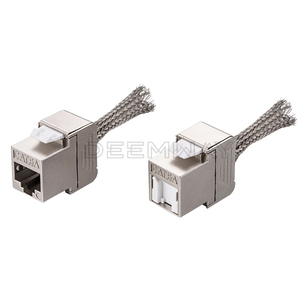 Hệ thống cáp mạng 180 độ FTP che chắn RJ45 8P8C CAT 6A Keystone Jack với bụi che - Product Image 3
