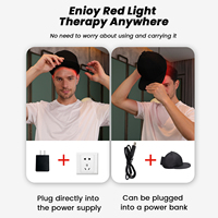 Ideatherapy Nouveauté : Appareil de luminothérapie LED à double puce, Casque de luminothérapie LED, Casquette de luminothérapie capillaire à lumière rouge