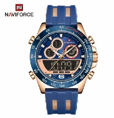 NAVIFORCE 9188 iş erkek kuvars tasarımcı saatler ünlü markalar alaşım su geçirmez büyük İzle tarihi ekran izle