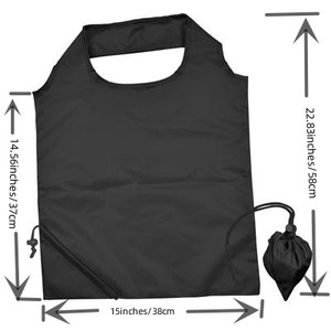 Biểu Tượng Tùy Chỉnh In Sinh Thái Tái Sử Dụng Rpet Đen Polyester Có Thể Gập Lại Dâu Tây <span class=keywords><strong>Tote</strong></span> Mua Sắm Túi Với Dây Kéo - Product Image 4