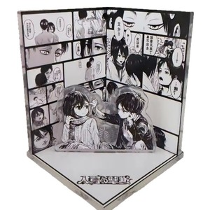 Support de figurine 3D multicouche en acrylique personnalisé Mew Anime avec personnages <span class=keywords><strong>Armin</strong></span> et <span class=keywords><strong>Eren</strong></span> Jaeger pour fans d'anime - Product Image 5