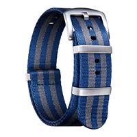 Bracelet de montre en nylon de qualité supérieure, 18 mm, 20 mm, 22 mm, nylon balistique lisse, simple passage, une seule pièce, universel, sport