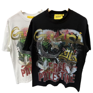 T-shirt unisexe en jersey 100 % coton, personnalisé, avec strass dégradés, tendance et scintillant, vente en gros, pour hommes - Fournisseur - Product Image 2