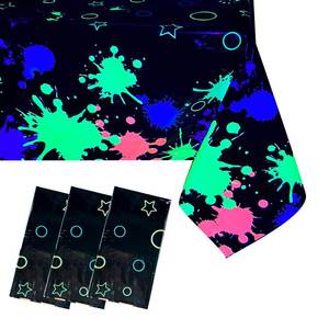 Mantel de Plástico Desechable con Estampado de Estrellas de Neón, Brilla en la Oscuridad, para Decoración de Mesa de Fiesta de Cumpleaños, Venta al Por Mayor - Product Image 4