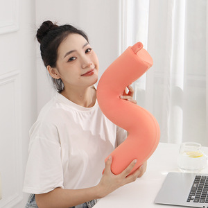 Almohada de cuello en forma de U de espuma viscoelástica refrescante, de color sólido, para viajes, oficina y uso general. - Product Image 5
