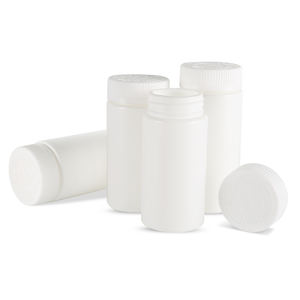 Frasco de pastillas HDPE blanco 150-200ml redondo opaco mate 47mm con tapa espiral resistente a los niños tarro de colores personalizados - Product Image 3