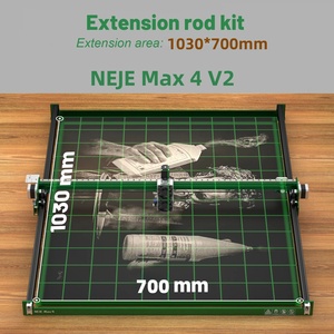 Rail de guidage en aluminium noir <span class=keywords><strong>NEJE</strong></span> pour graveur et découpeur laser <span class=keywords><strong>NEJE</strong></span> <span class=keywords><strong>Max</strong></span> 4/<span class=keywords><strong>NEJE</strong></span> <span class=keywords><strong>3</strong></span> <span class=keywords><strong>Max</strong></span> V2/<span class=keywords><strong>NEJE</strong></span> <span class=keywords><strong>Max</strong></span> 4 V2, kit d'extension de l'axe Y - Product Image 1