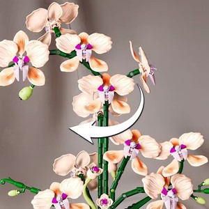 MJI 13111-13115 Orchid Flowers Building Block Set Plastic Assembled Ornaments Educational <strong>Model</strong> Toy DIY <strong>Kit</strong> for Kids &amp; <strong>Adults</strong> - Product Image 3