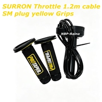 Accélérateur Surron noir, rouge, rose, vert, jaune en gros avec poignées colorées en stock pour kit de conversion de vélo électrique 2000/3000W