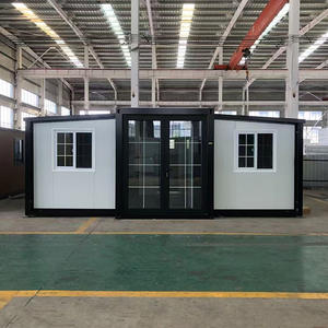 Maison en conteneur préfabriquée 20 pieds 40 pieds extensible personnalisée en usine Immeuble de bureaux 2 chambres à coucher entièrement meublé de conception moderne et rapide - Product Image 1