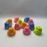Canards en caoutchouc PVC jaunes promotionnels, petits, assortis, jouets flottants en vrac, fonction couineuse, résistants à l'eau, pour les fêtes