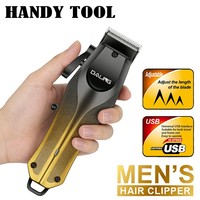 Tondeuse à cheveux professionnelle pour hommes DALING DL-1952, rechargeable par USB, moteur haute puissance, lame en acier inoxydable, tondeuse électrique de précision