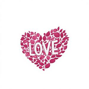 Camiseta con Estampado de Corazón Floral, Cuello Redondo, Manga Corta, Corte Regular para Mujer, 100% Algodón Jersey, Primavera Verano - Product Image 1