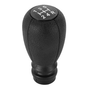 Pommeau de levier de vitesse en cuir noir ergonomique pour voiture Peugeot Citroën, pour modèles 307 308 C2 C3 - Product Image 1