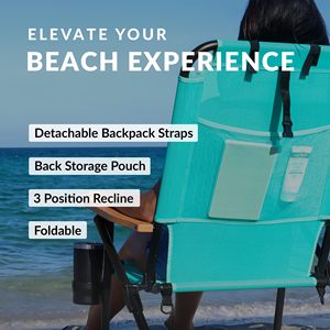 Kursi pantai ransel dewasa dengan tali ransel, kursi pantai dengan tali ransel-dapat dilipat dan berbaring di pantai - Product Image 4