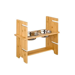 Toptan 2025 yeni özel ayarlanabilir yükseltilmiş köpek kase standı büyük köpekler için 2 paslanmaz çelik kase ile evcil hayvan kaseleri besleyiciler - Product Image 5