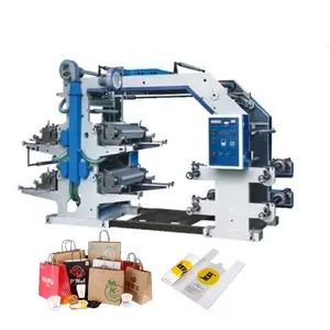 Nylon Offset Flexo Gegolfd Kraftpapier Drukmachine Pp Plastic Jute Niet Geweven Rijstzak Pizza Box Printer Machine Prijs