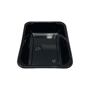 Black White Fast Food Disposable Take Away Heat Resistant CPET Plastic Container Microwave Oven Food Meal Box Tray