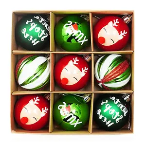 Рождественские украшения EAGLEGIFTS, расписанные вручную, Navidad y Bola Rbol орнамент Casas Navideas Decoracion, Рождественский шар, зеленый, красный