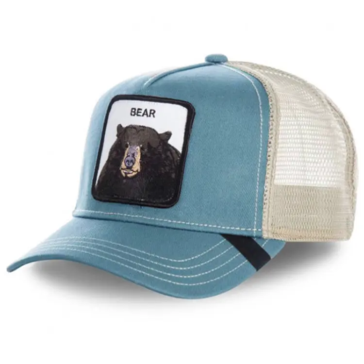 Baseball Caps Wholesale Unisex Animal Printing Embroidery Visor Hats Cotton Trucker Mesh Hat Custom Logo