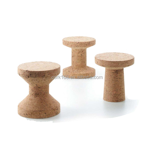 Ghế đẩu làm từ nút chai rượu vang tự nhiên, hình tròn, dùng làm bàn cạnh giường ngủ, bàn trang điểm cho phòng khách, quầy bar gia đình - Product Image 2