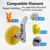 Kit d'engrenages en acier trempé pour extrudeuse Bambu Lab A1 / A1 Mini, engrenage hélicoïdal en POM résistant à l'usure avec conception d'axe intégré