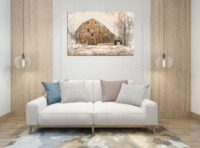 Toile murale moderne peinte à la main, écologique, imperméable, imprimée UV, pour la décoration intérieure